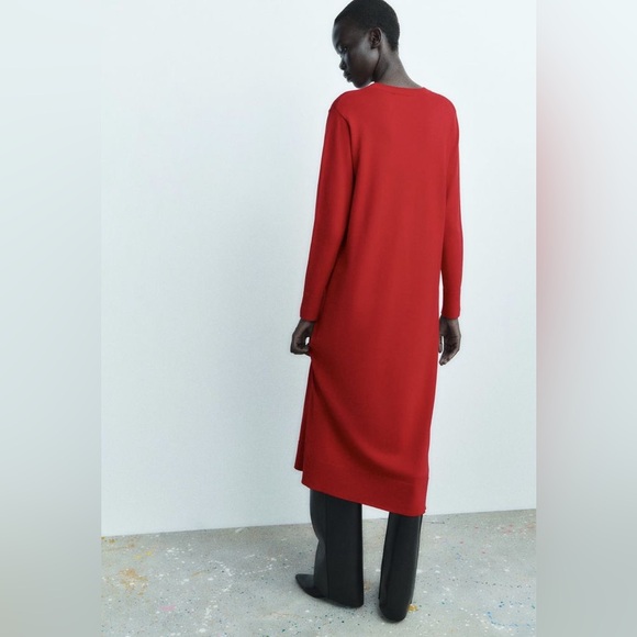 ZARA BLOGGER FAVORITE LONG KNIT DRESS - Picture 4 of 6